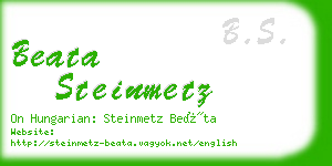 beata steinmetz business card